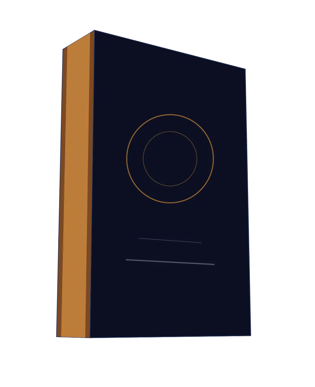 The ĀRK book file: a slipcased dark volume with a gilded page edge and the seal stamped on its cover. Drag to turn it.